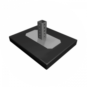 rubber base used for rooftop pipe supports, stairs and access platforms Eberl Rooftop Support Systems Division