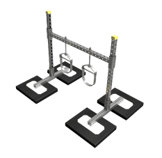 h-stand with clevis hangers and rubber bases Eberl Rooftop Support Systems Division