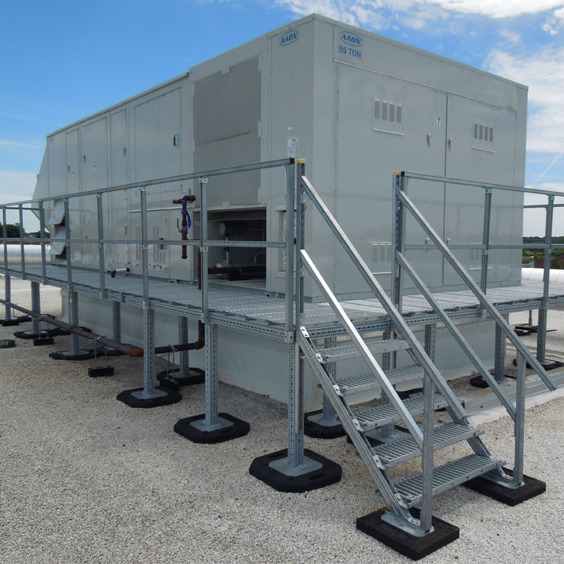 Rooftop Support Systems Custom Maintenance Platform | RTS | Rooftop Support Systems | a Division of Eberl Iron Works, Inc. | Buffalo, NY