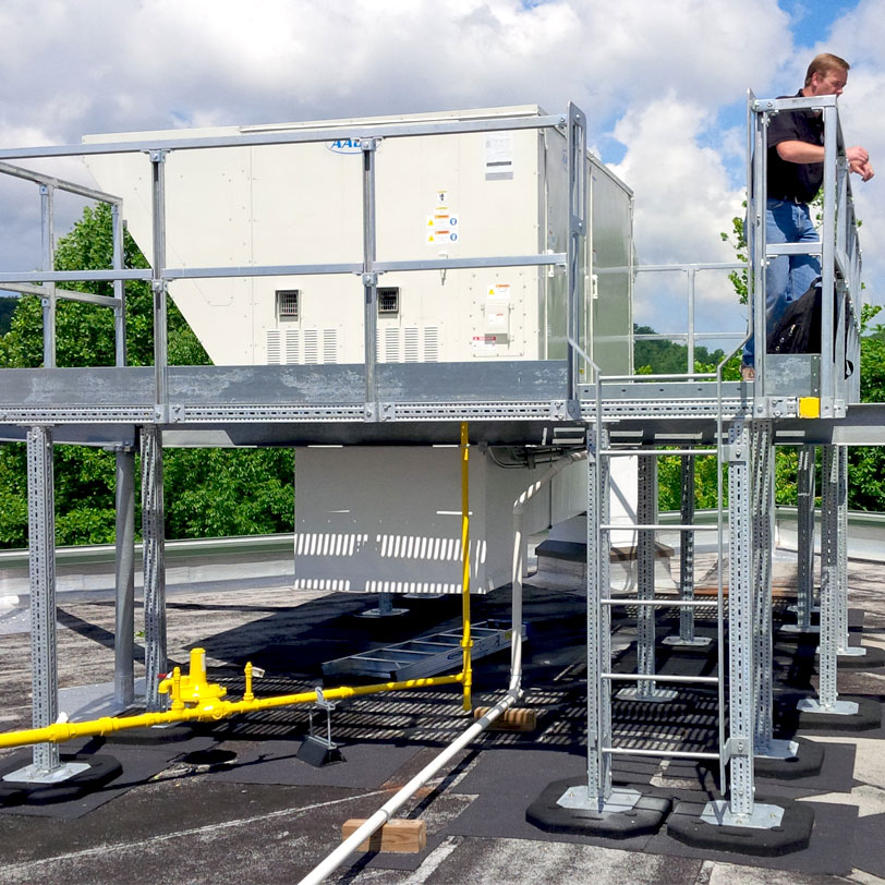 Rooftop Support Systems Custom Maintenance Platform | RTS | Rooftop Support Systems | a Division of Eberl Iron Works, Inc. | Buffalo, NY