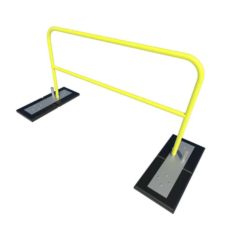 72" Safety Yellow Roof Railing: Roof Guard Rail System Eberl Rooftop Support Systems Division