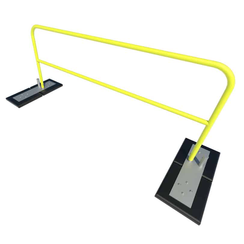 96" Safety Yellow Roof Railing: Roof Guard Rail System Eberl Rooftop Support Systems Division