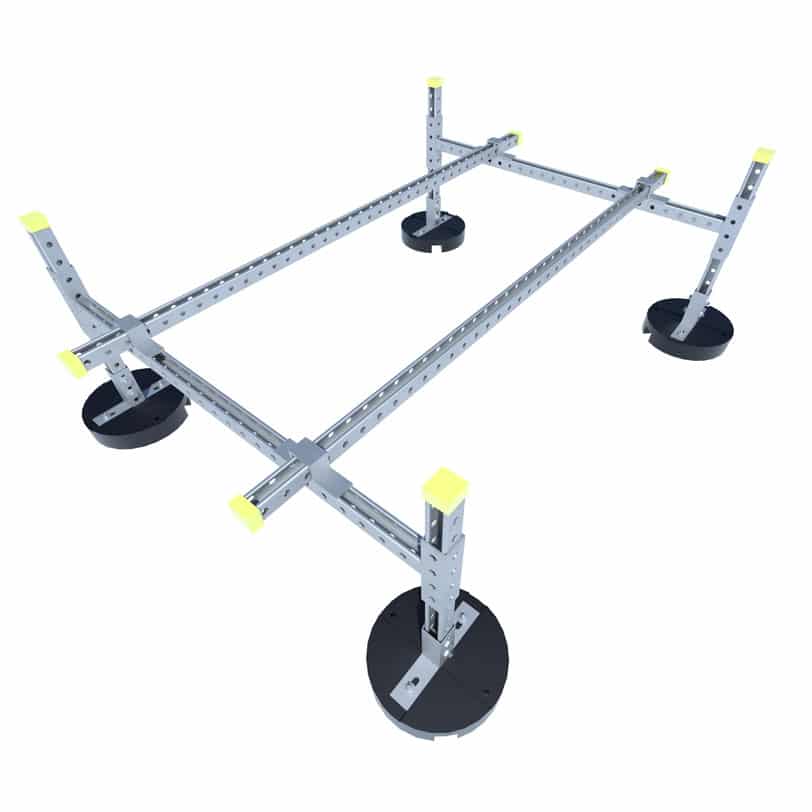 RTSEQ-R-1: Mini Split Condenser Stand | Rail type Condenser Equipment Support | Eberl Rooftop Support Systems Division