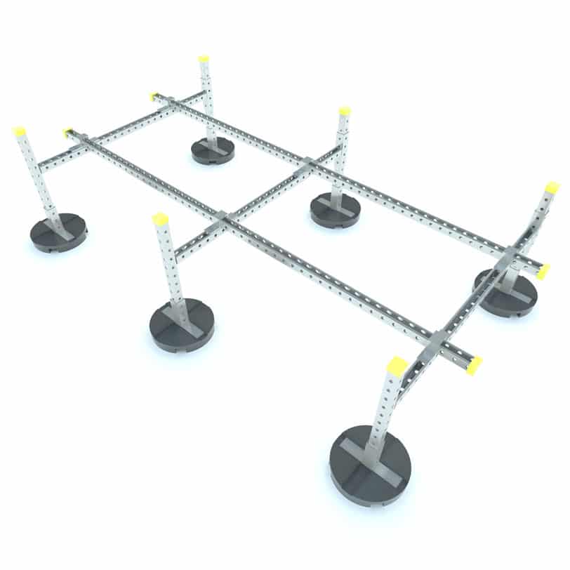 RTSEQ-R-2: RAIL TYPE CONDENSER / MINI SPLIT EQUIPMENT SUPPORT | Mini Split Condenser Stand | RTS | Rooftop Support Systems | a Division of Eberl Iron Works, Inc. | Buffalo, NY