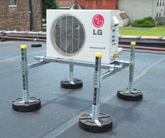 Roof Equipment Supports: Condenser Units, Mini-Split Units, HVAC Equipment Eberl Rooftop Support Systems Division