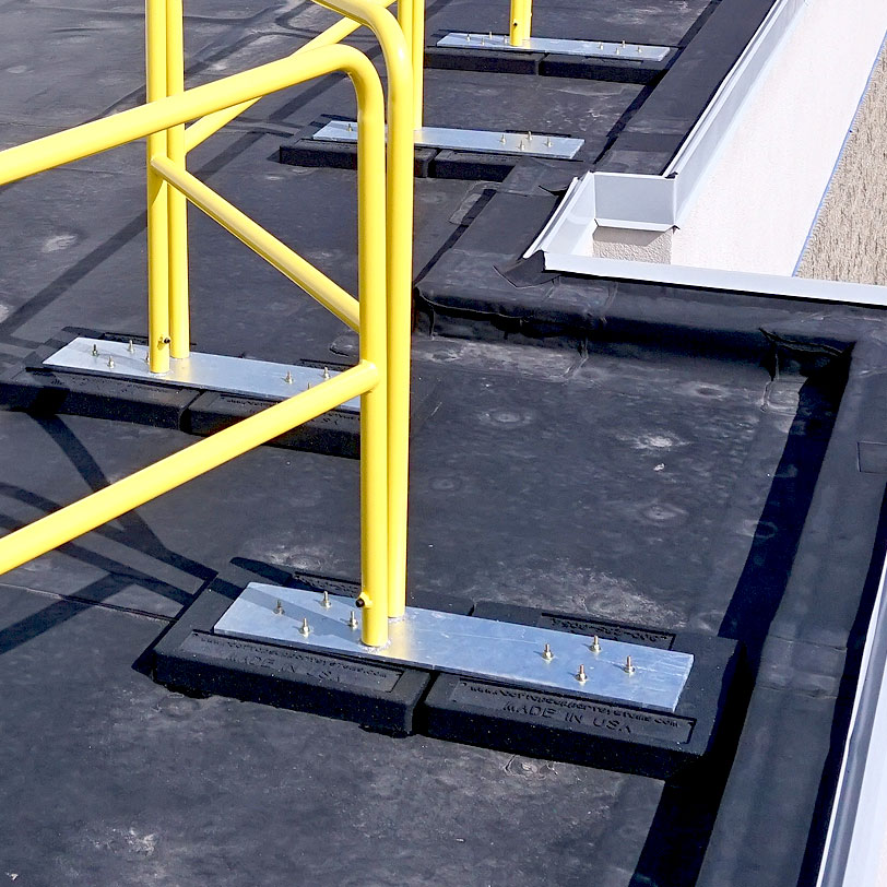 Rubber Base for Rooftop Guard Rail System Eberl Rooftop Support Systems Division