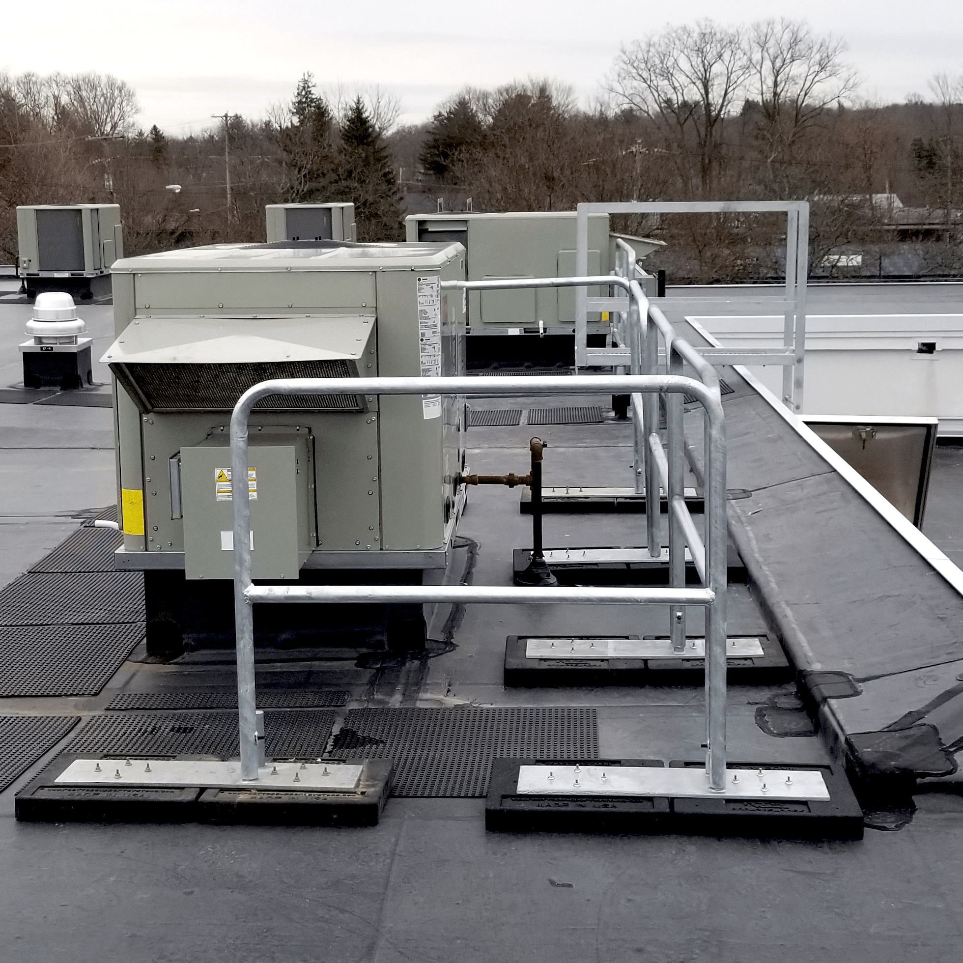 Roof Safety Rail | RTS | Rooftop Support Systems | a Division of Eberl Iron Works, Inc. | Buffalo, NY
