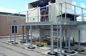 completed installation of a maintenance platform