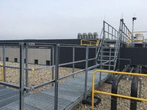 rooftop walkway and roof guard rail system