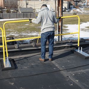 Easy Installation Of Roof Guard Rail Panel | RTS | Rooftop Support Systems | a Division of Eberl Iron Works, Inc. | Buffalo, NY