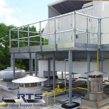 Installed Maintenance Platform | RTS | Rooftop Support Systems | a Division of Eberl Iron Works, Inc. | Buffalo, NY