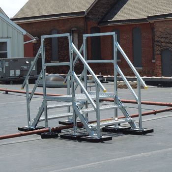 rooftop support systems crossover stairs installed