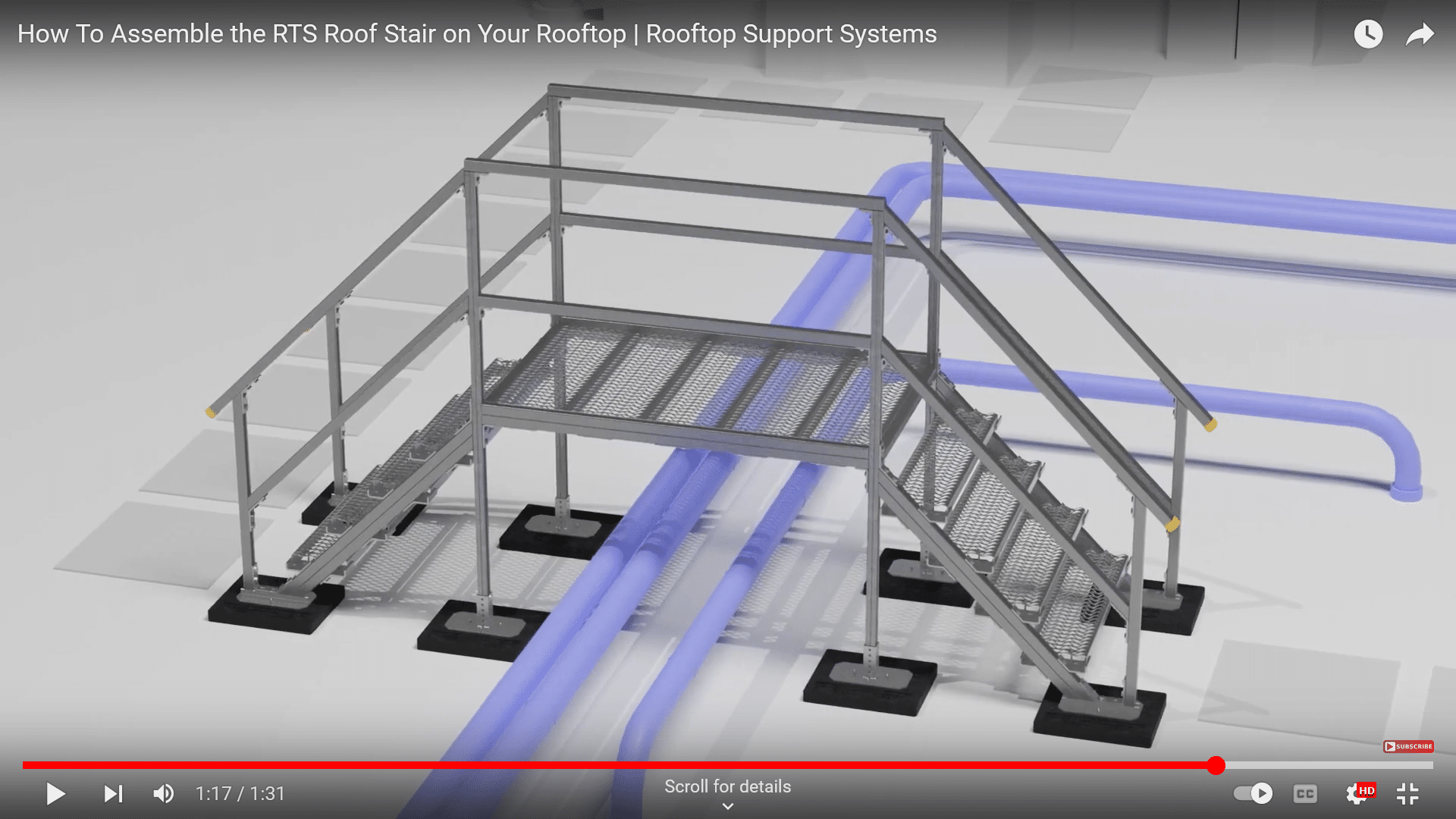 Roof Stairs Video Still Image YouTube | RTS | Rooftop Support Systems | a Division of Eberl Iron Works, Inc. | Buffalo, NY