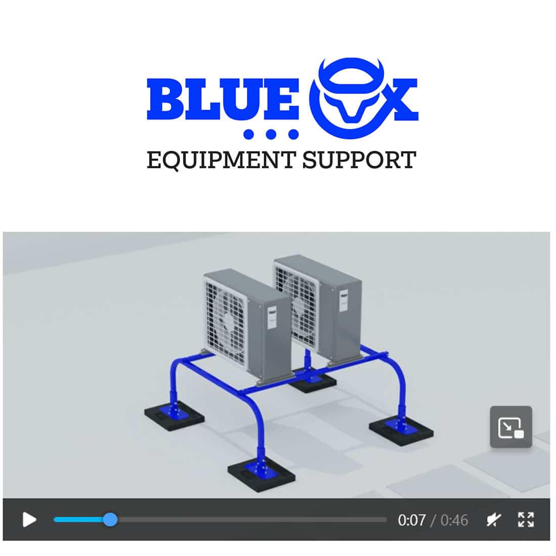 Blue Ox Equipment Stand | Condenser Roof Stand | Equipment Support | RTS | Rooftop Support Systems | a Division of Eberl Iron Works, Inc. | Buffalo, NY