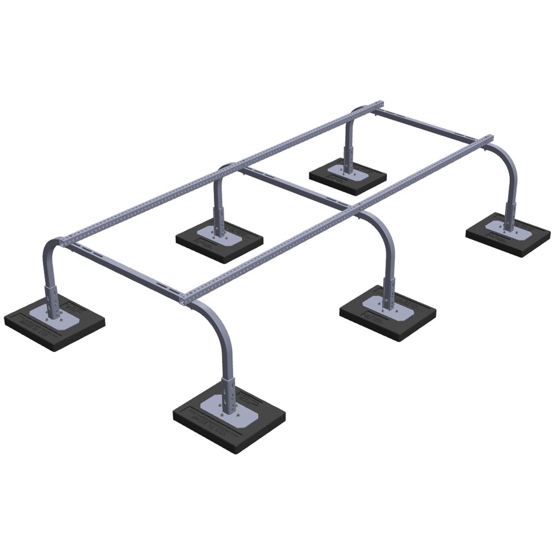 RTSBLUOX-1X2 | Blue Ox Condenser Stand | Equipment Support | STAMPEDE Square Tube Roof Supports | Supports That Assemble In Minutes | Strong, Fast & Built To Last! | RTS | Rooftop Support Systems | a Division of Eberl Iron Works, Inc. | Buffalo, NY USA